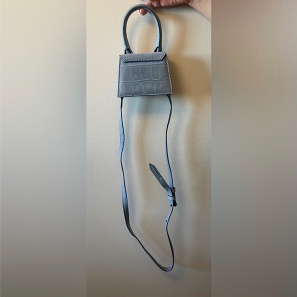 Le Chiquito Jacquemus Mini bag Cro-co embossed Leather Blue With dust bag - Picture 7 of 11